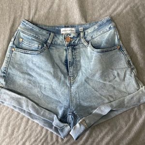 High waist jean shorts